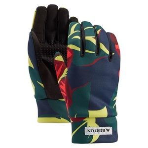 Burton Touch-N-Go gloves women S hibiscus pink oversized floral ski snowboard